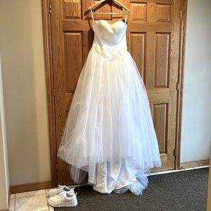 Brand new never worn wedding dress - satin and tulle